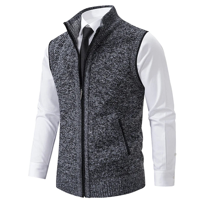 BREMER | Sleeveless Knitted Fleece Vest