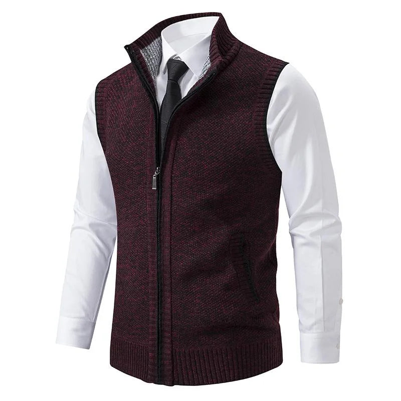 BREMER | Sleeveless Knitted Fleece Vest