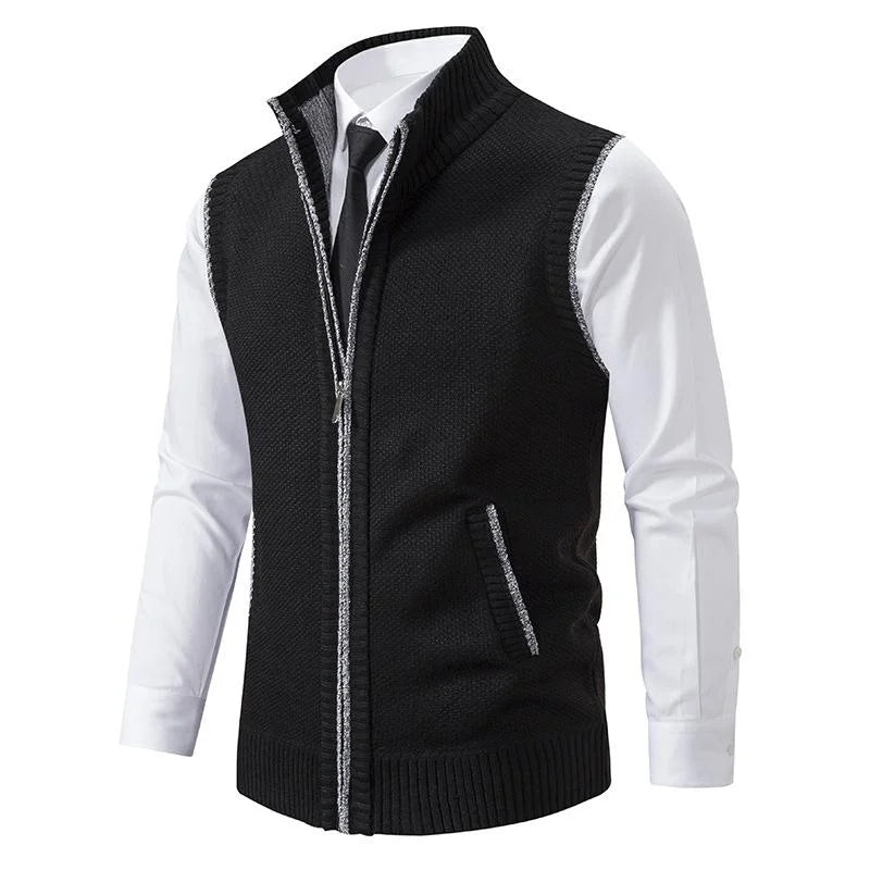 BREMER | Sleeveless Knitted Fleece Vest