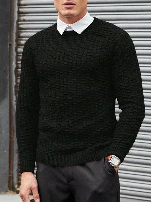 LUIGI | Textured Jacquard Knit Sweater