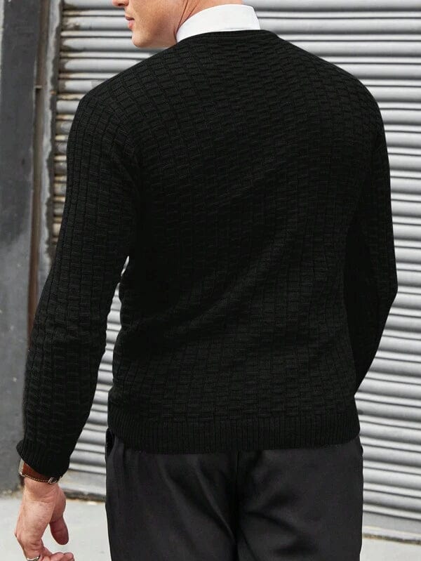 LUIGI | Textured Jacquard Knit Sweater