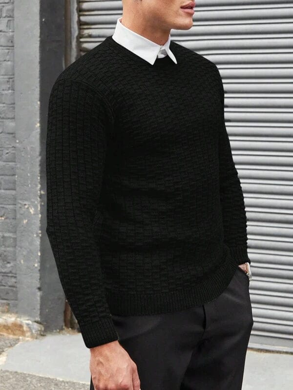 LUIGI | Textured Jacquard Knit Sweater