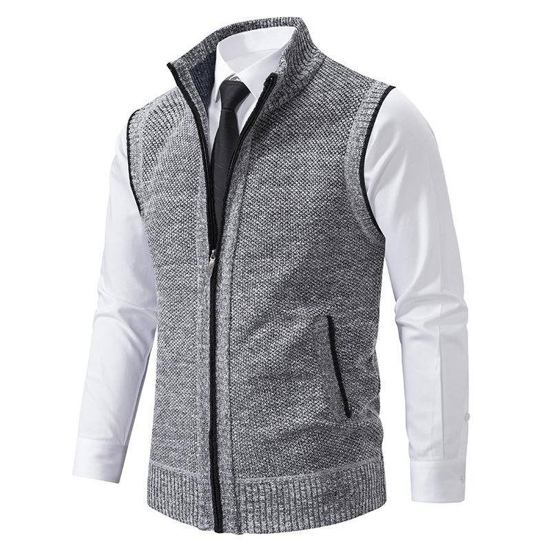 BREMER | Sleeveless Knitted Fleece Vest