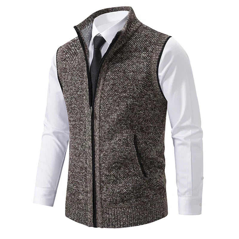 BREMER | Sleeveless Knitted Fleece Vest